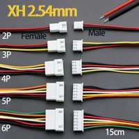 1-10Pairs XH 2.54MM 2P 3P 4P 5P 6PIN Male Female Plug Connector 2.54mm Pitch With Wire Cable Battery Charging Cable 15cm