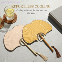 New Hand Ginkgo Round Fan Paper DIY Folding Fan Bamboo Wedding Painting Diyfans Party Decoration Art Craft Chinese Dance Fan
