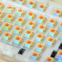 HMX LuLu Silent Switch 5 Pins 32g/37g/45g Linear Mechanical Keyboard Mute Switch Factory lubrication POM Stem for SU LAB Studio