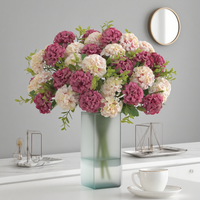 Artificial Silk Carnation Flowers Centerpieces Wedding Bridal Home Room Table Vase Decor DIY Gifts Outdoor Yard Garden Ornaments
