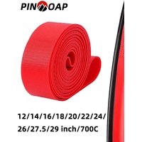 AliExpress pinmoap 2PCS PVC Mountain Bike Tire Pads Red Puncture Resistant Inner Tube Protective Pad 12/14/16/18/20/22/24/26/27.5/29 Inch/700C