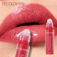 Long Lasting, Non-Stick Cup, Roll-on Lip Oil Colored Lip gloss,Lightweight & Sparkling gloss