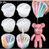 For fun Silicone Distributing Cup Liquid Pigment Resin Color Mixing Cup Resin Cup for DIY Epoxy Resin Crafts Making Tools