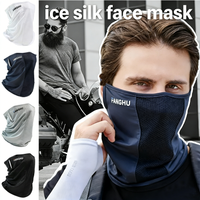 Sport Sunscreen Mask Breathable Mesh Anti UV Cycling Face Cover Neck Gaiter Sun Protection Motocycle Fishing Ice Silk Mask