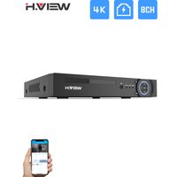 H.View 4K 8Ch Poe Nvr 8Mp Cctv Security System Face Detection H.265 Network Surveillance Audio Video Recorder xmeye Onvif