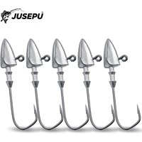 JUSEPU 5Pcs Bullet Jig Head Hooks 3.5g/10g/21g/35g Sharp Barbed Fish Hook Texas Rig Soft Lure Sinker Crank Fishing Tackle Pesca.