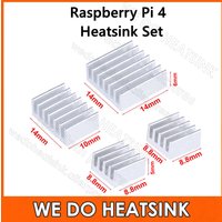 WE DO HEATSINK 4pcs/set Raspberry Pi 4 DIY Heat Sink Aluminum Heatsink Cooler Radiator Kit for Raspberry Pi 4B Heat Dissipation