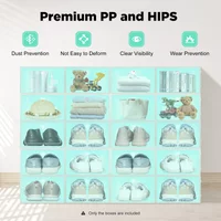 NEW 20-Pack Green Foldable Shoe Boxes 33×23×14cm, Clear Door, Stackable for Trainers/Heels