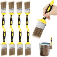 5/9 Pcs Angled Paint Brush Multipurpose Edge Brushes Rubber/Wooden Handle Paint Brushes for Painting Walls Cabinets and Corners