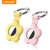 UMUST Silicone AirTag Case with Keychain,Airtag Holder for AirTags Tracker, AirTag Cover Anti-Loss Tracker Accessories