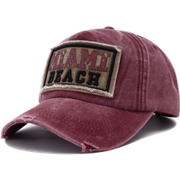 2025 New Miami Beach Print 5 Panel Baseball Cap for Men Casquette Homme Femme Adjustable Vintage Washed Y2k Mens Hats Gorras