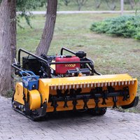 Customized Agriculture Remote-Controlled Robotic flail mower Diesel Zero Turn Remote Control Track Lawn Mower for Sale