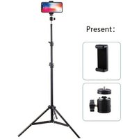 1pc 63-inch With Foldable Tripod & Phone Holder clip 160.02 Cm Multifunctional Tripod, Tripod For Phone And Camera