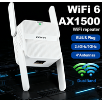 FENVI WiFi 6 1500Mbps Wireless WiFi Repeater 2.4GHz/5GHz Signal Booster WiFi Range Extender Amplifier