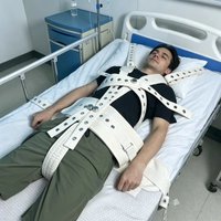 Bed Restraint Set Fall Prevention Shoulder Waist Crotch Belt with Magnetic Lock Patient Safety Soft Cotton Fixing Strap image 4
