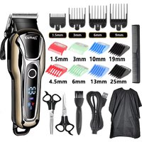 Kemei KM-1990 Hair Clipper Professional Hair Clipper Men's Hair Clipper Electric Trimmer LCD Display Hair Clipper Almighty Set