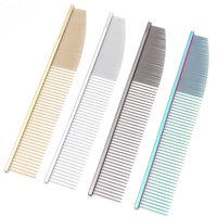 Pet Grooming Comb Metal Handle 1Pcs Dog Comb Colorful Cat Flur Comb for Dogs Cat Brush for Pet Salon Dropshipping