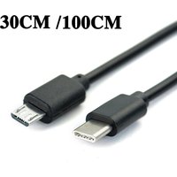 30/100cm Type C Usb-c To For Micro Usb Cable For Xiaomi Mutual Charging And Reverse Data Cable
