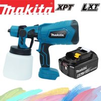 Makita Electric Paint Spray Gun For BL1860 18V Battery 1L Cordless Portable Paint Sprayer Set Auto Furniture Spray Painting Tool