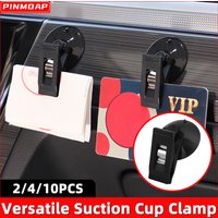 PINMOAP Car Glass Suction Cup Clip ABS Material Multifunctional Ticket Card Clip Oil Card Card Holder Bluetooth Card Holder