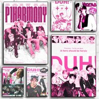Idol P1HARMONY Poster Self-adhesive Art Waterproof Paper Sticker Coffee House Bar Room Wall Decor