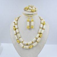 Amazing African Wedding White Coral Beads Jewelry Necklace For Wedding
