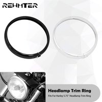 Anneau de garniture de lampe de sauna pour moto, 5.75 en effet, lumière noire et chromée, Harley Softail Street Bob Low Rider FXLR Standard FXBBS 2018-Up