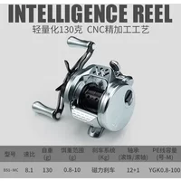 LOONGZE B51MC CNC Metal Micro Drum Reel Full Metal Construction Lightweight Lure Fishing reel for Bass Trout