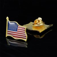 American Flag Hat Tie Tack Badge 3D Waving Lapel Pin United States Paint Pin Brooch Decor