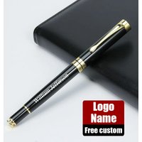 Luxury Metal Shell Business Office School Supplies Ballpoint Pens for Writing Rollerball Pen Customized Logo Name Gift