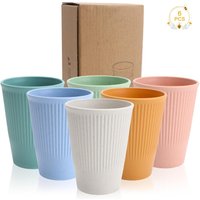 Hot Selling 6PCS 350ml Unbreakable Reusable Plastic Cups,safe with Hot/Cold Drinks,Suitable for Microwave & Dishwasher