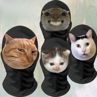 Funny Cat Rat Pattern Party Masks | Abstract Headset Style Trick Props | Team Building Activity Funny Decor Mask