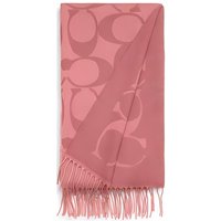 COACH Sheep Wool Knit Scarves Women's Pink