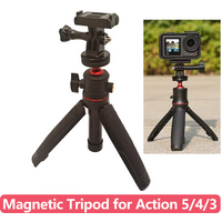 Magnetic Desktop Tripod Quick Release Adapter for DJI Osmo Action 5 PRO/4/3 Snap-On Base Mini Stand for Action Camera Vlogging