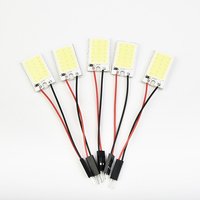 5pcs White COB 18 LED Chips Panels Car Interior Dome Light Bulb For T10 Adapter Festoon 12V Lamp 26mmX16mm 31~39mm Festoon