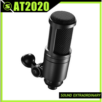 AT2020 Professional Studio Vocal Audio Wired Cardioid Condenser Microphone for Gaming Live Singing Podcast Studio Live Record
