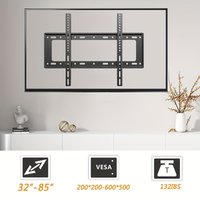 BEISHI Universal TV Bracket Low Profile TV Wall Mount Fixed for Most 40"-85" Flat/Curved TVs with Max VESA 600X500mm Up to 70kg