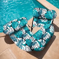 Summer Pool Inflatable Lounge Chair, Easy Carry Water Rest Seat, Relaxing Floating Sofa for Men Women Outdoor Water Activity