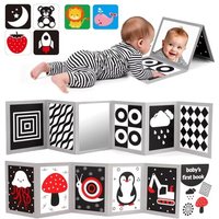 Montessori Baby Toys Black White Flash Cards 0-3 Years Colorful Flashcard High Contrast Visual Book Sensory Toys for Toddler