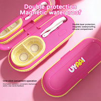 Go Capsule Contact Lens Cleaner 360° Sonic Vibration Contact Lens Case Type-C Charging Rechargable Lens Care Kit Portable Washer
