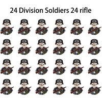 24 soldierscross-borderbuildingblockWorldWarIIdollsetcollectionmilitary series weapons sandbag building block toys foreign trade