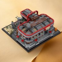 NEW 1538PCS MOC Creative Model Fallout Drumlin Diner Building Blocks DIY Assembly Building Blocks Display Gift Decoration Set