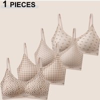 Women's Leopard Print Bowknot Dot Bra Seamless Gathered Anti-sagging Sexy Hot Girl Bralette Female No Wire Breathable Brassiere