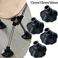 4pcs Camping Chair Foot Pads 13mm/15mm/16mm Chair Leg Mat Non-slip Anti-trap Cover 7.5x4.3cm Adjustable Fishing Chair Accessorie