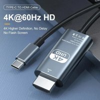 Type C to HDMI Cable 4K 60Hz 30Hz High Definition Screen Mirroring Cord for Phone Tablet Laptop PC Projector Monitor TV