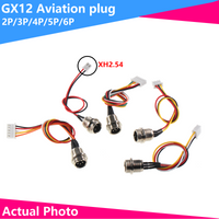 GX12-2P/3P/4P/5P/6P Aviation plug with cable Socket plug to XH2.54 terminal cable connection cable conversion cable