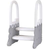 Kids Step Stool with 2 Steps Non-Slip Step Stool for Kitchen Counters and Sinks Comfortable Handrail for Bathroom Toddler Room