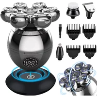 Tinsol 7D Floating Cutter Electric Shaver Head Base Charging Portable Men Beard Trimmer Clipper Skull Shaver Waterproof Shaving