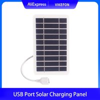 Portable Solar Panel Charger USB Safe Stable Charger, Compatible with Phones, Fans, Flashlights for Outdoor Travel Camping
