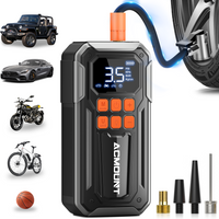 AliExpress ACMOUNT 160PSI Portable Tire Inflator, 3× Faster Cordless Air Pump with Digital Gauge & LED Light for Car,Bike,Motorcycle,Ball